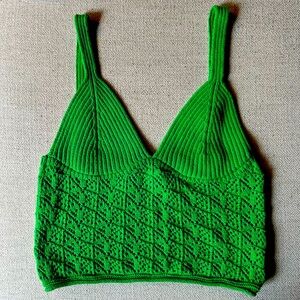 Zara Green Crochet Tank